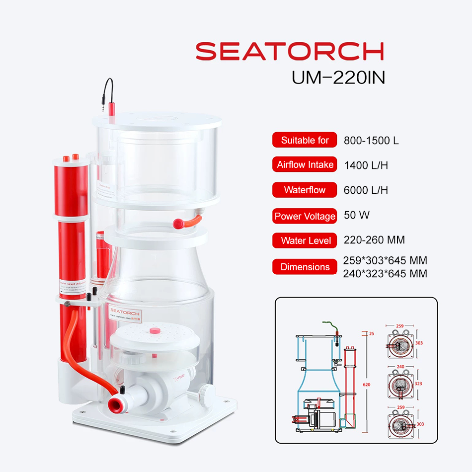 SeaTorch UM-220IN Ultra Marine Smart DC Protein Skimmer - product view