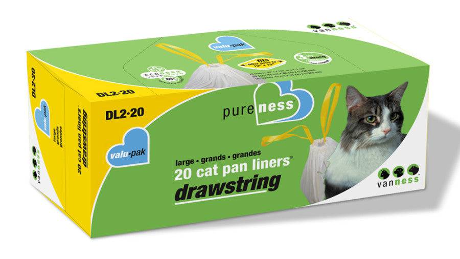 Van Ness Drawstring Cat Pan Liner - Large - 20 pack - The Pet Source