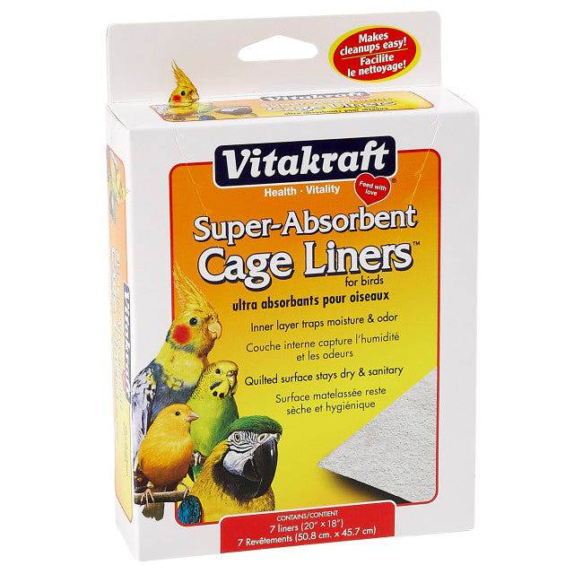 Vitakraft Super-Absorbent Cage Liners for Birds - The Pet Source