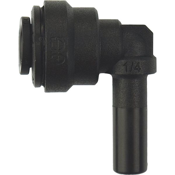 John Guest Reverse Osmosis RO Fitting - PP220808E Black Plug In Elbow 1/4"