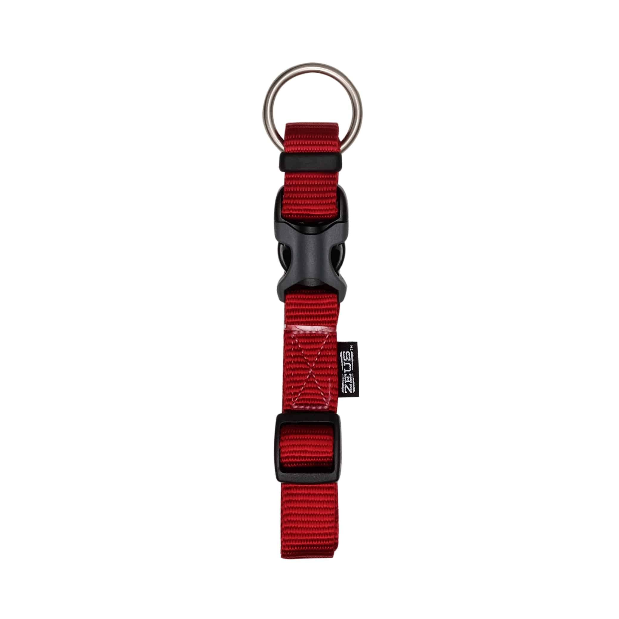 Zeus Adjustable Nylon Dog Collar - Red - X Large - The Pet Source