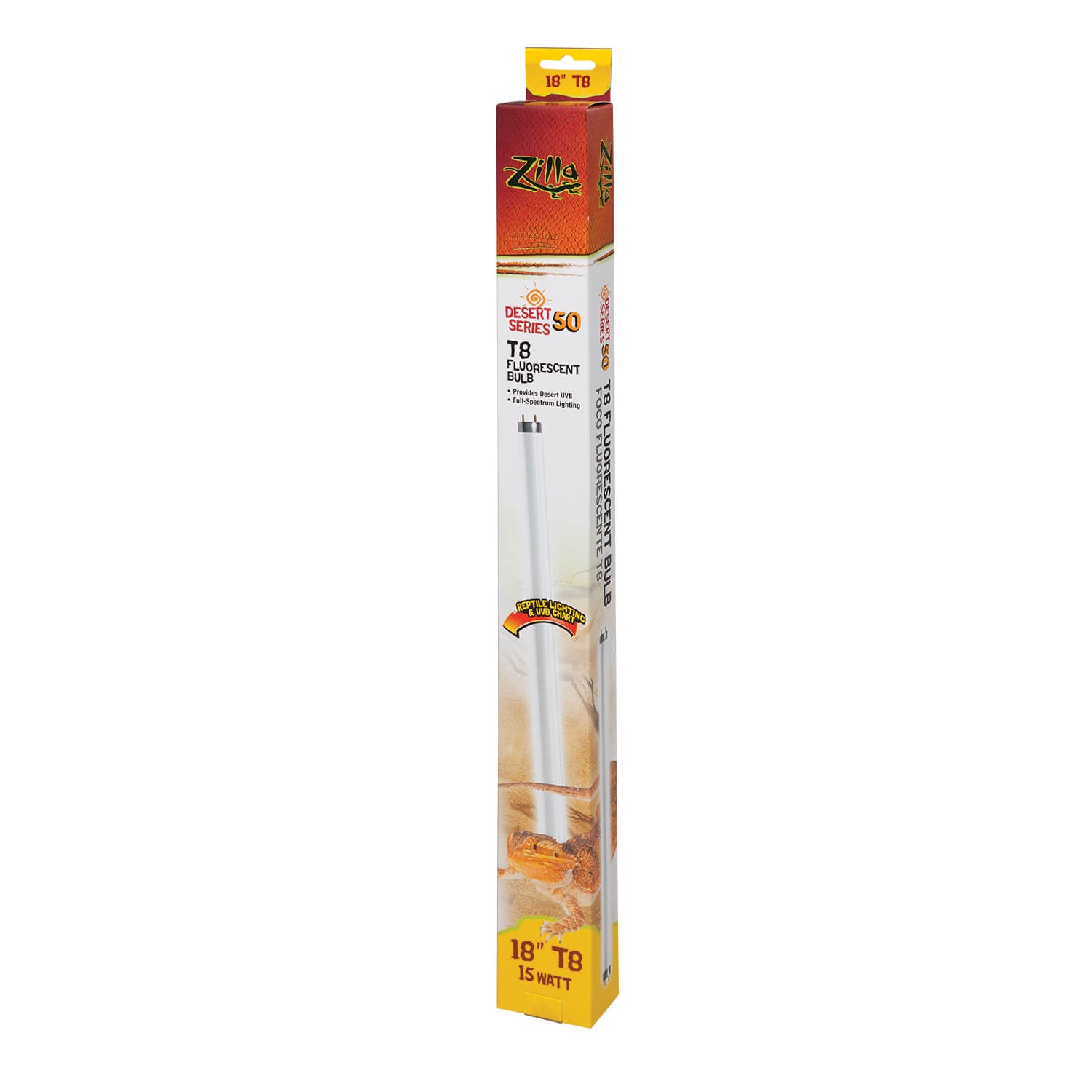 Zilla T8 Fluorescent Bulb - Desert - 15 W - 18 Inch