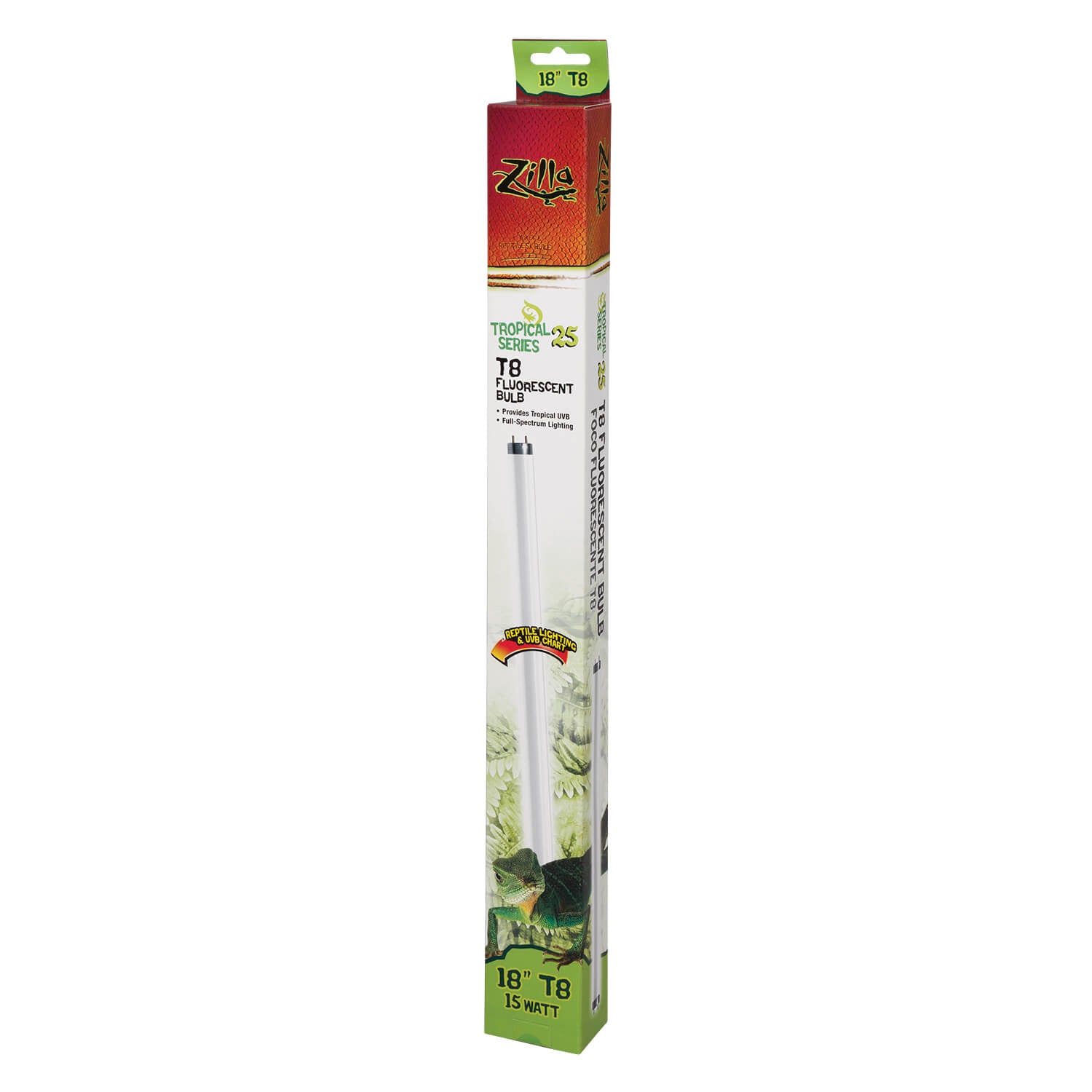 Zilla T8 Fluorescent Bulb - Tropical - 15 W - 18 Inch