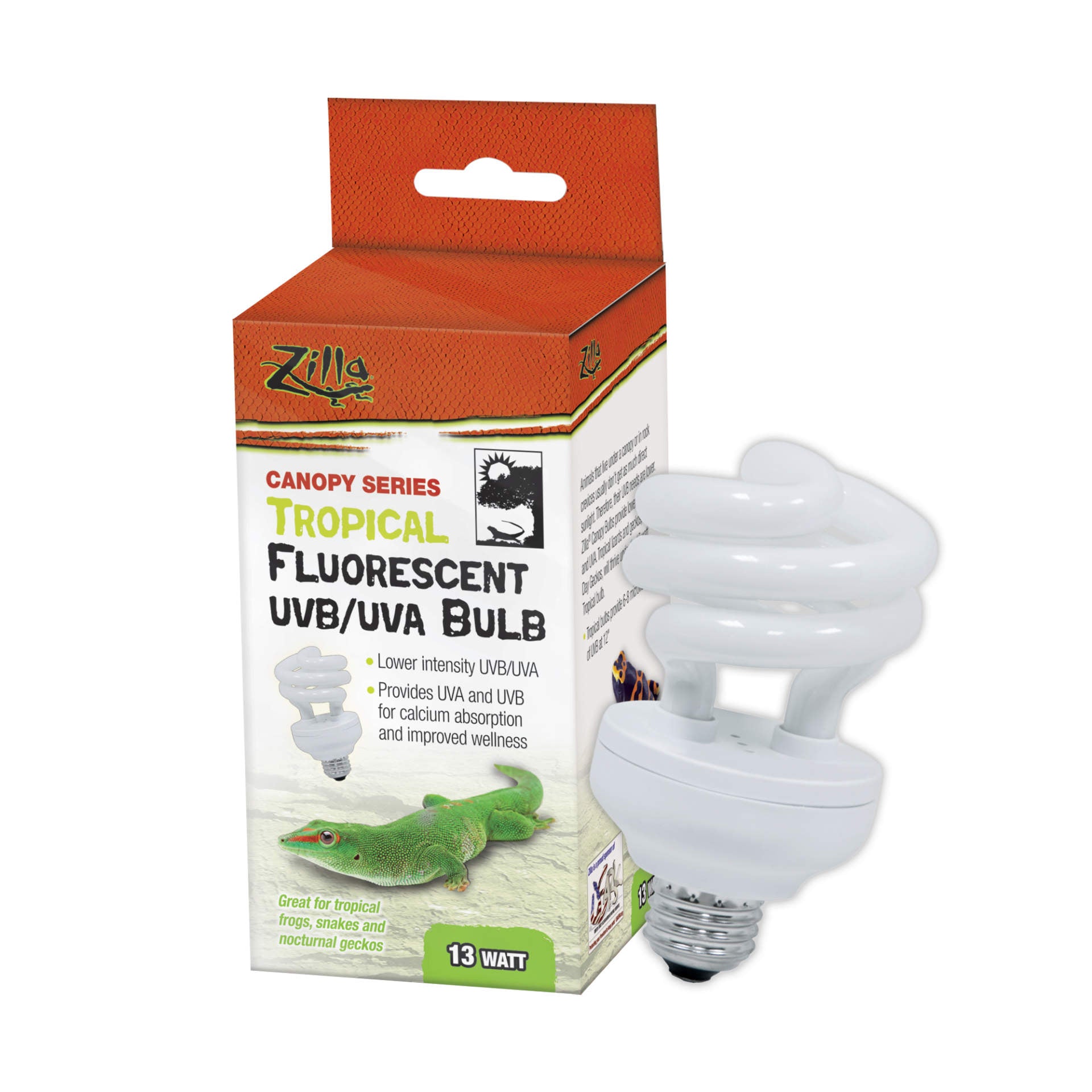 Zilla Canopy Series Fluorescent UVB/UVA Bulb - Tropical 13 W