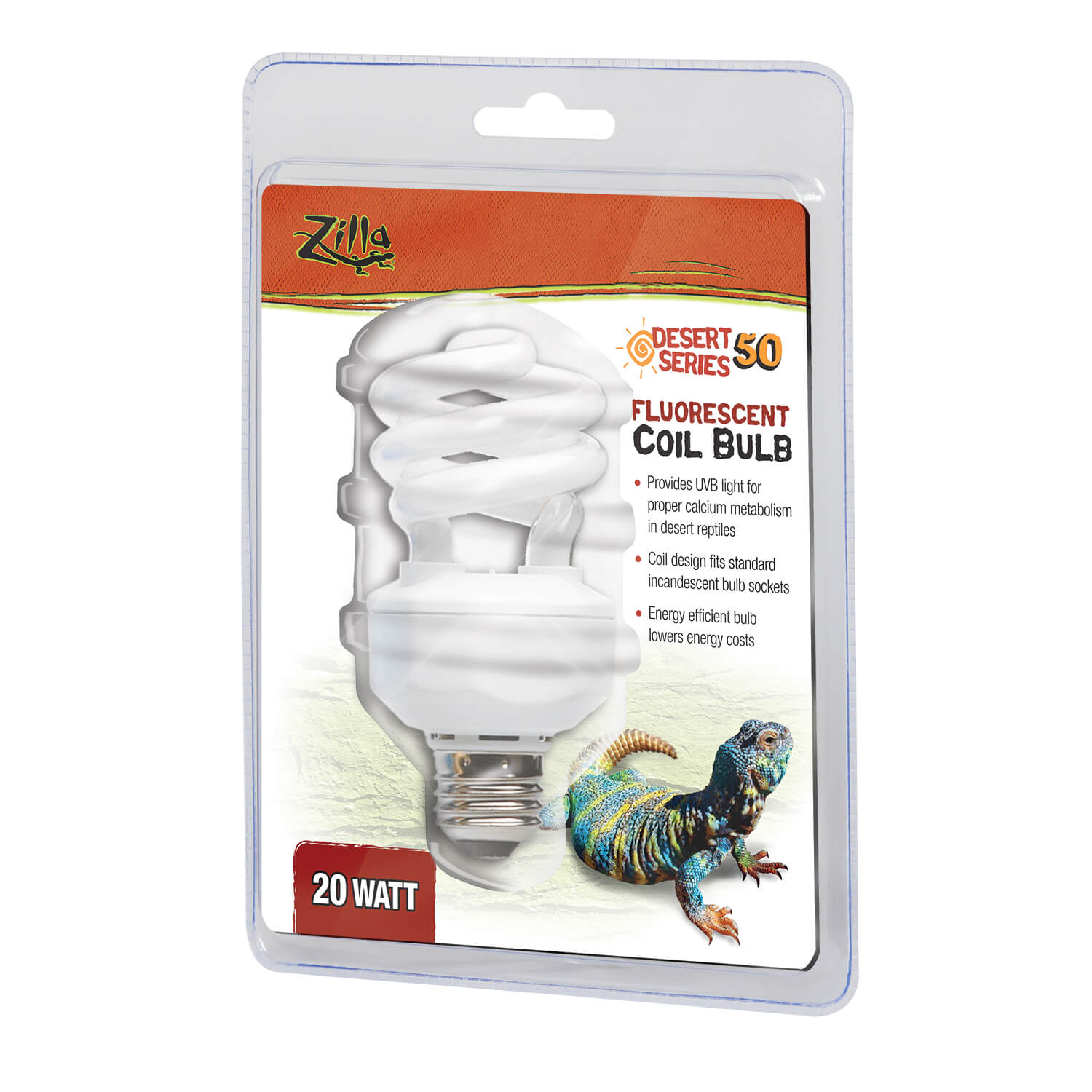 Zilla Fluorescent Coil Bulb - Desert 20 W