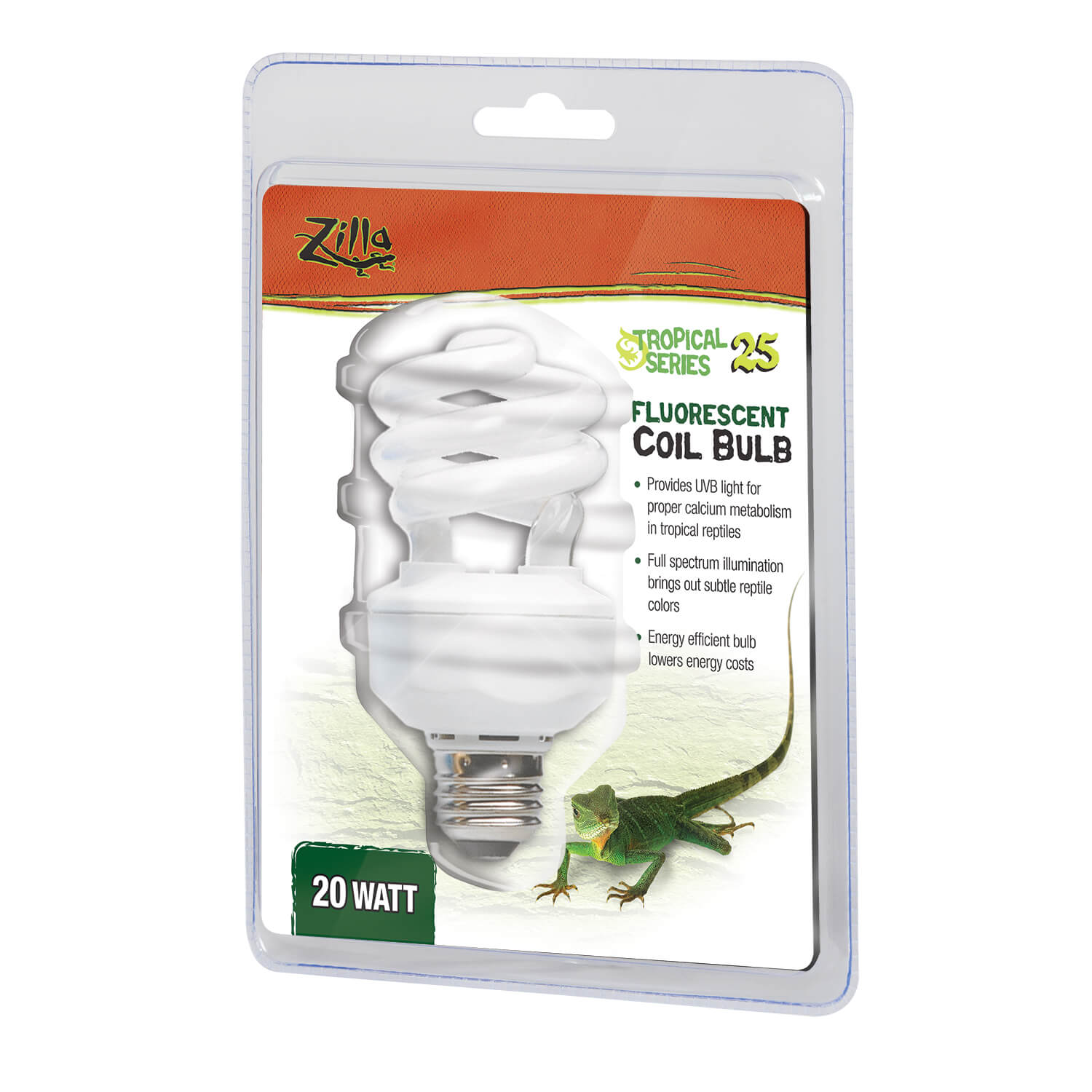 Zilla Fluorescent Coil Bulb - Tropical 20 W