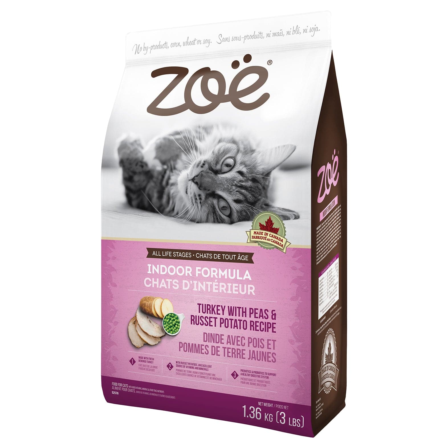 Zoë Cat Indoor Formula - Turkey with Peas & Russet Potato Recipe - 1.3 kg - The Pet Source