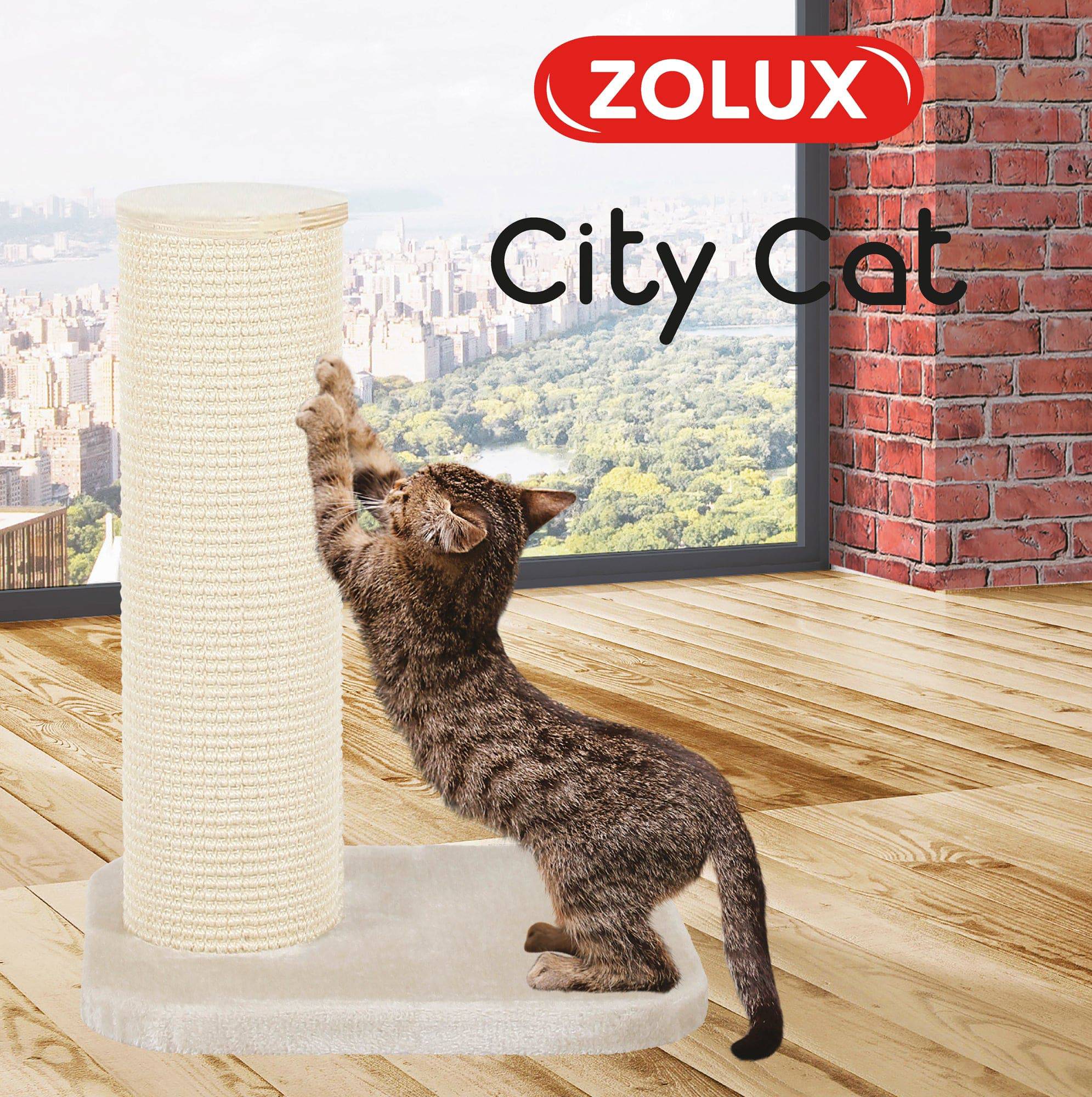 Zolux City Cat 1 Scratching Post - Beige - 47 x 39 x 62 cm - The Pet Source