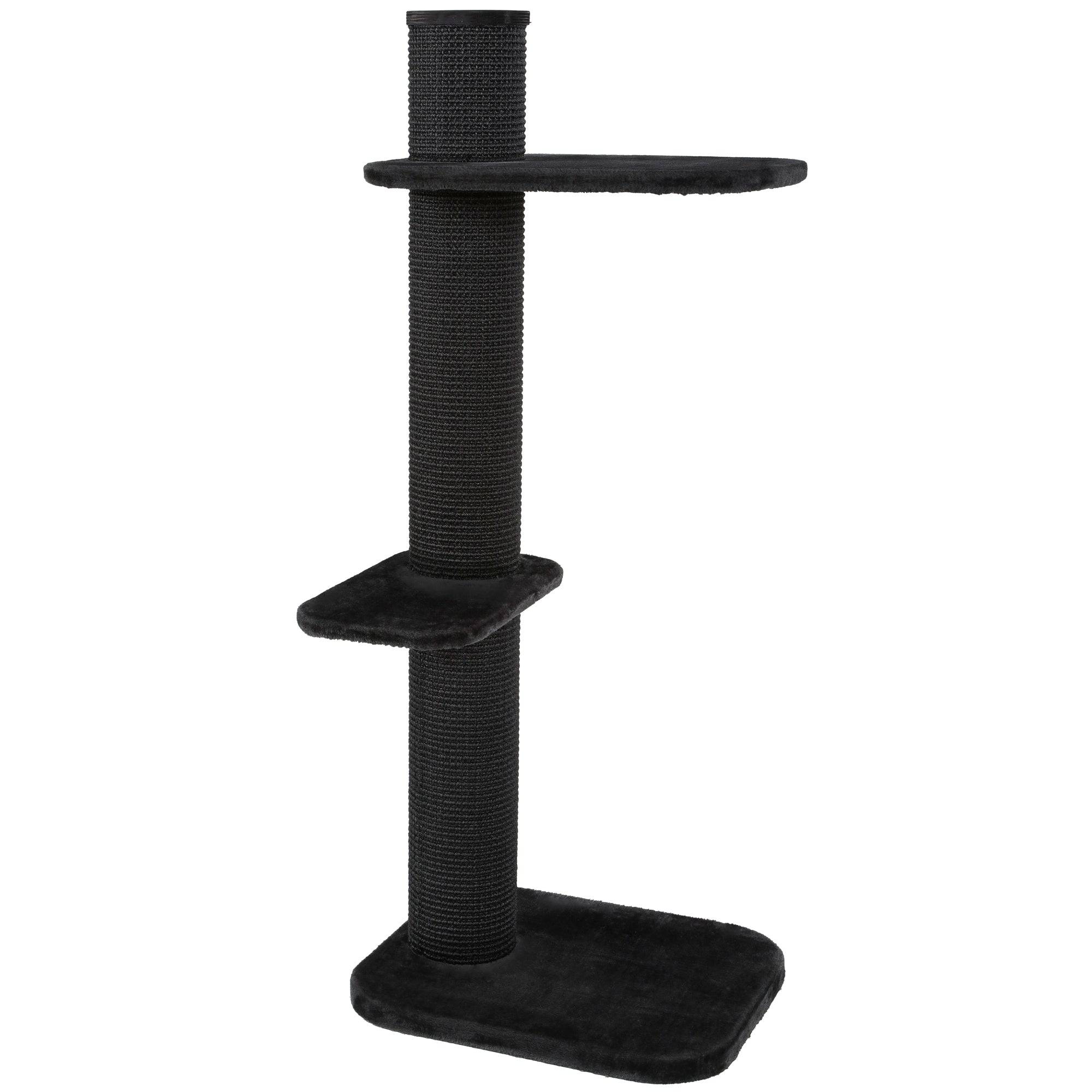 Zolux City Cat 3 Scratching Post with 2 Platforms - Grey - 59 x 61 x 148 cm - The Pet Source