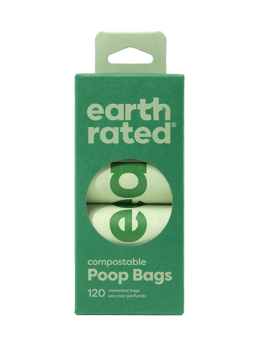 earth rated Certified Compostable Poop Bags - 120 Bags - The Pet Source