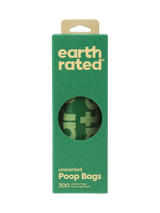 earth rated Bulk Single Roll Poop Bags Unscented - 300 Bags - The Pet Source