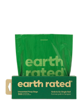 earth rated Bulk Single Roll Poop Bags Unscented - 300 Bags - The Pet Source