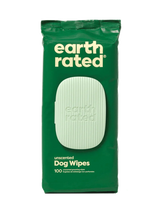 earth rated Plant-Based Dog Grooming Wipes - 100 Wipes - The Pet Source