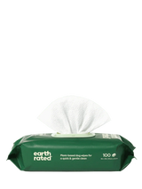 earth rated Plant-Based Dog Grooming Wipes - 100 Wipes - The Pet Source