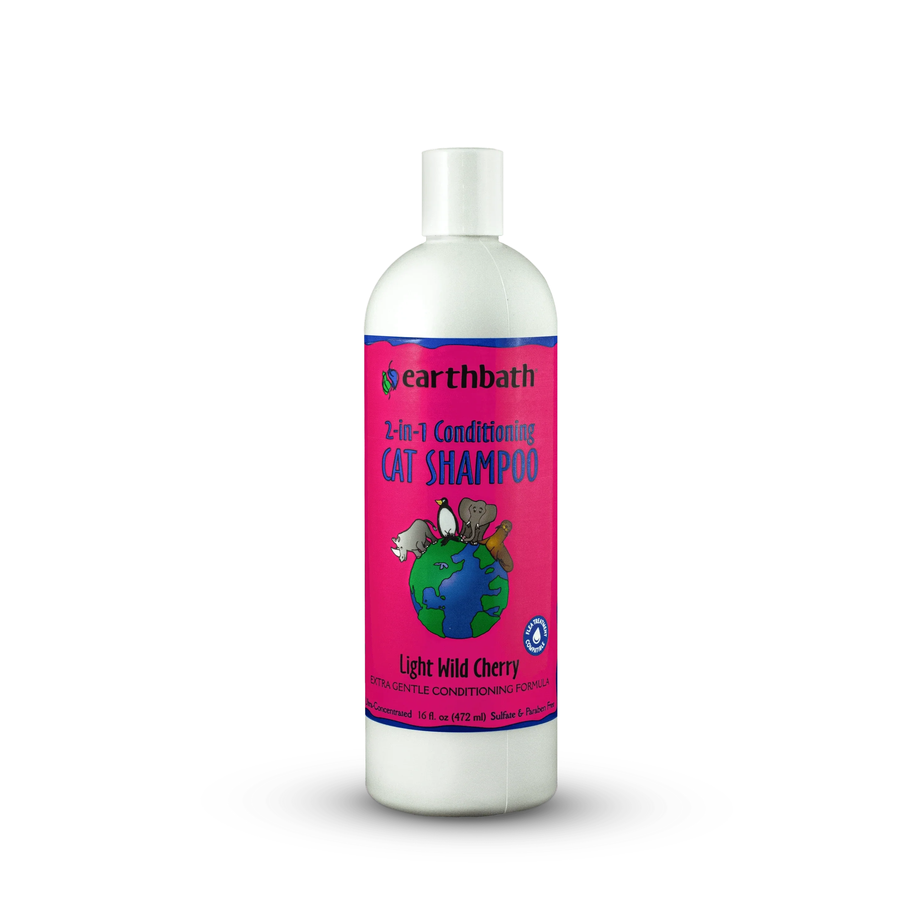 earthbath 2-in-1 Conditioning Cat Shampoo - 16oz - The Pet Source