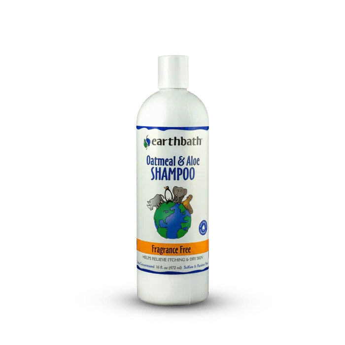 earthbath Oatmeal & Aloe Shampoo - Fragrance Free - 16oz - The Pet Source