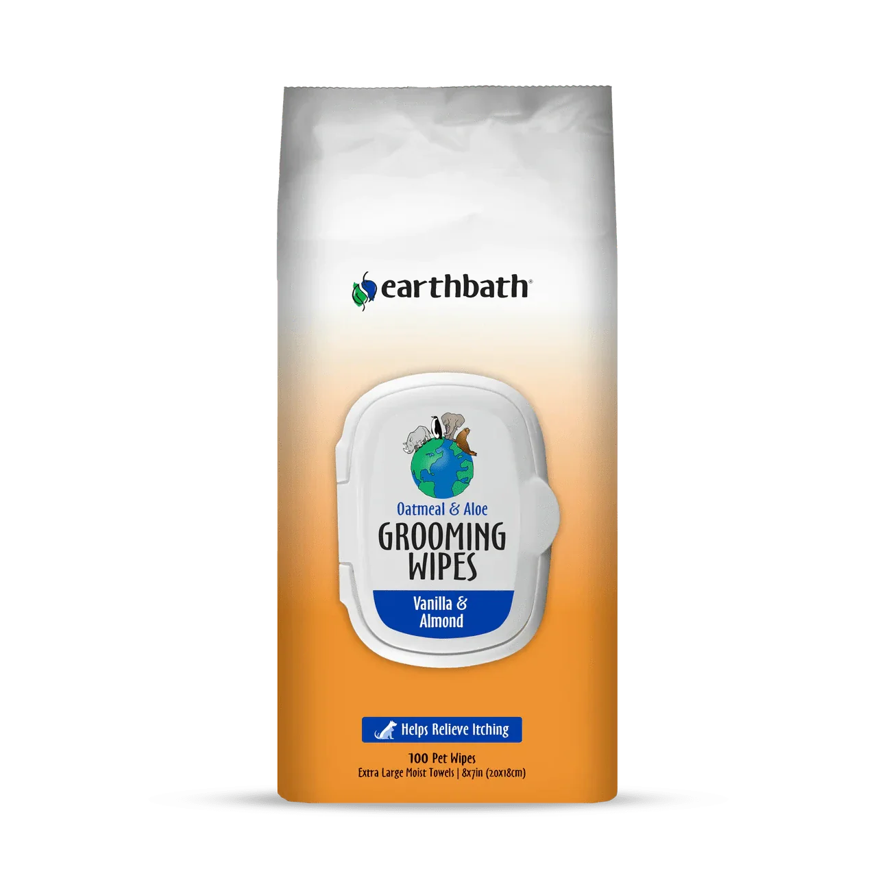 earthbath Grooming Wipes - Oatmeal & Aloe - 100 Wipes - The Pet Source