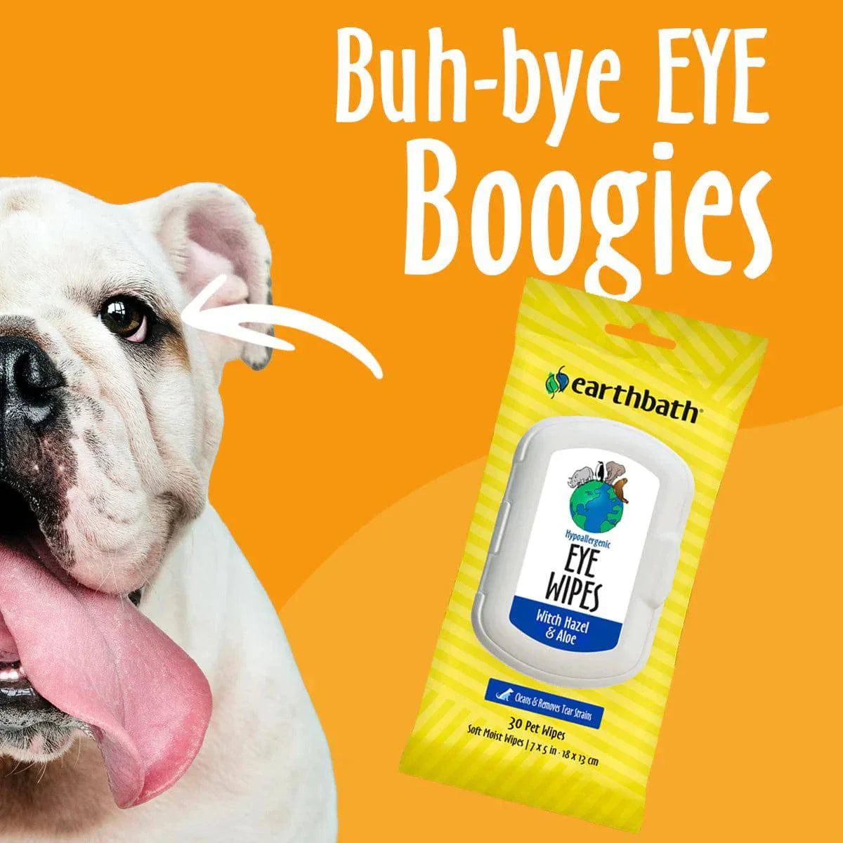 earthbath Hypoallergenic Eye Wipes - 30 Wipes - The Pet Source