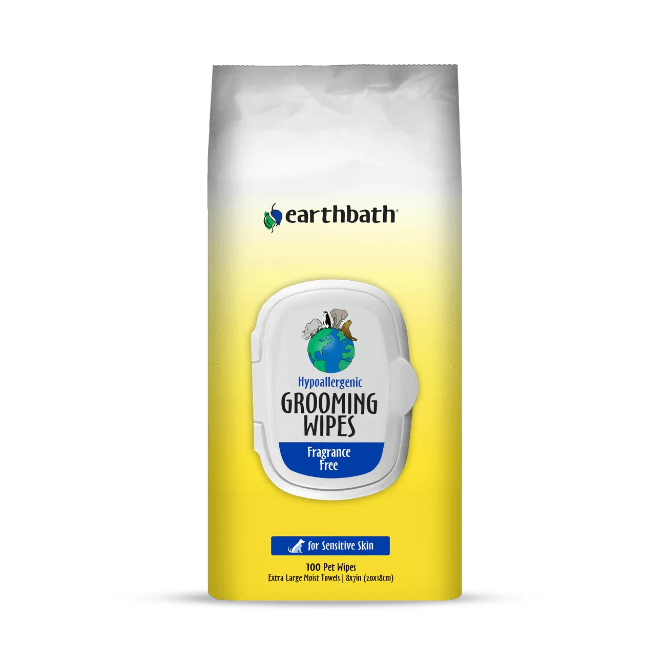 earthbath Hypoallergenic Grooming Wipes - 100 Wipes - The Pet Source