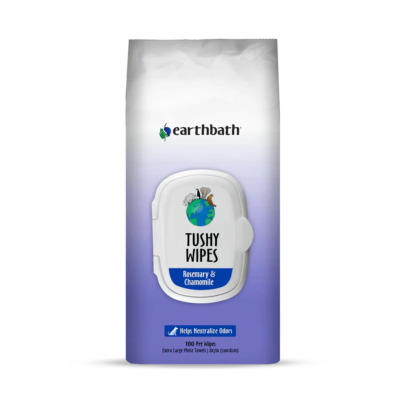 earthbath Tushy Wipes - 100 Wipes - The Pet Source