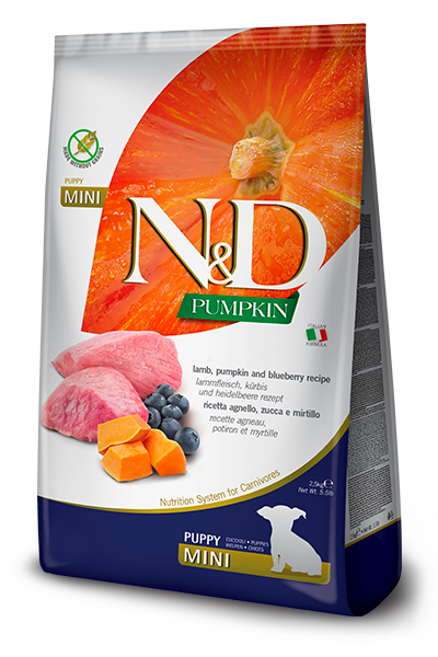 Farmina N&D Pumpkin Grain Free Lamb & Blueberry Puppy Mini Dog Food - 5.5lb