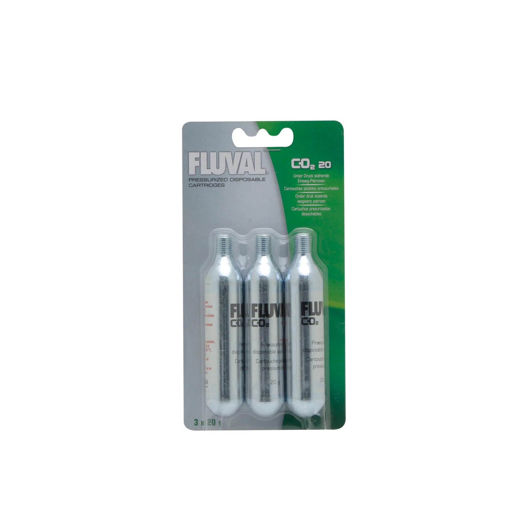 Fluval Pressurized 20g CO2 Disposable Cartridge- 3 Pack