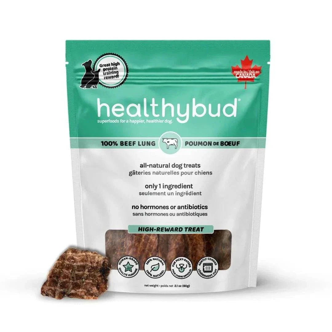 Healthybud All Natural Beef Lung Wafers Dog Treats - 150g - The Pet Source