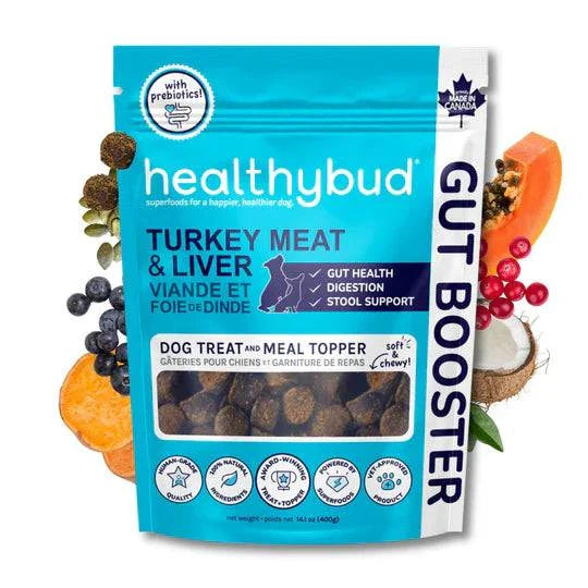 Healthybud Turkey Gut Booster Dog Treats - 400g - The Pet Source