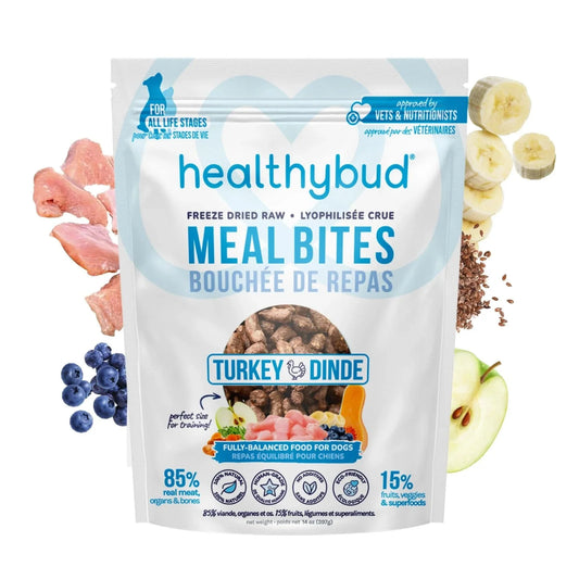 Healthybud Turkey Meal Bites Freeze Dried Raw Dog Food - 397g - The Pet Source