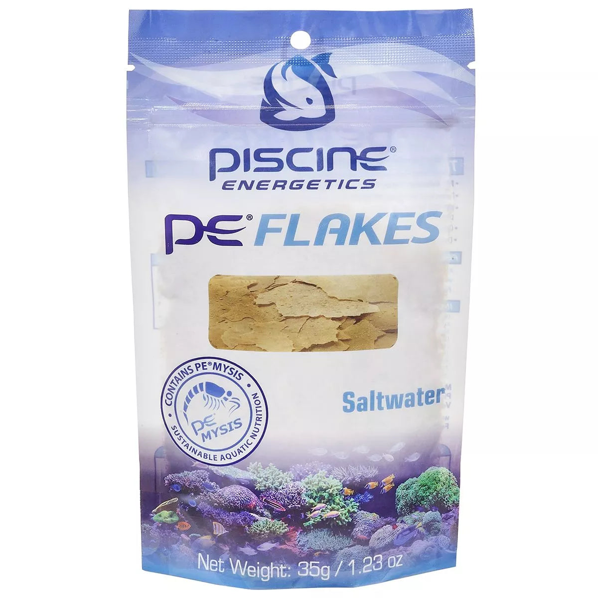 Piscine Energetics PE Mysis Flakes - Saltwater 1lb