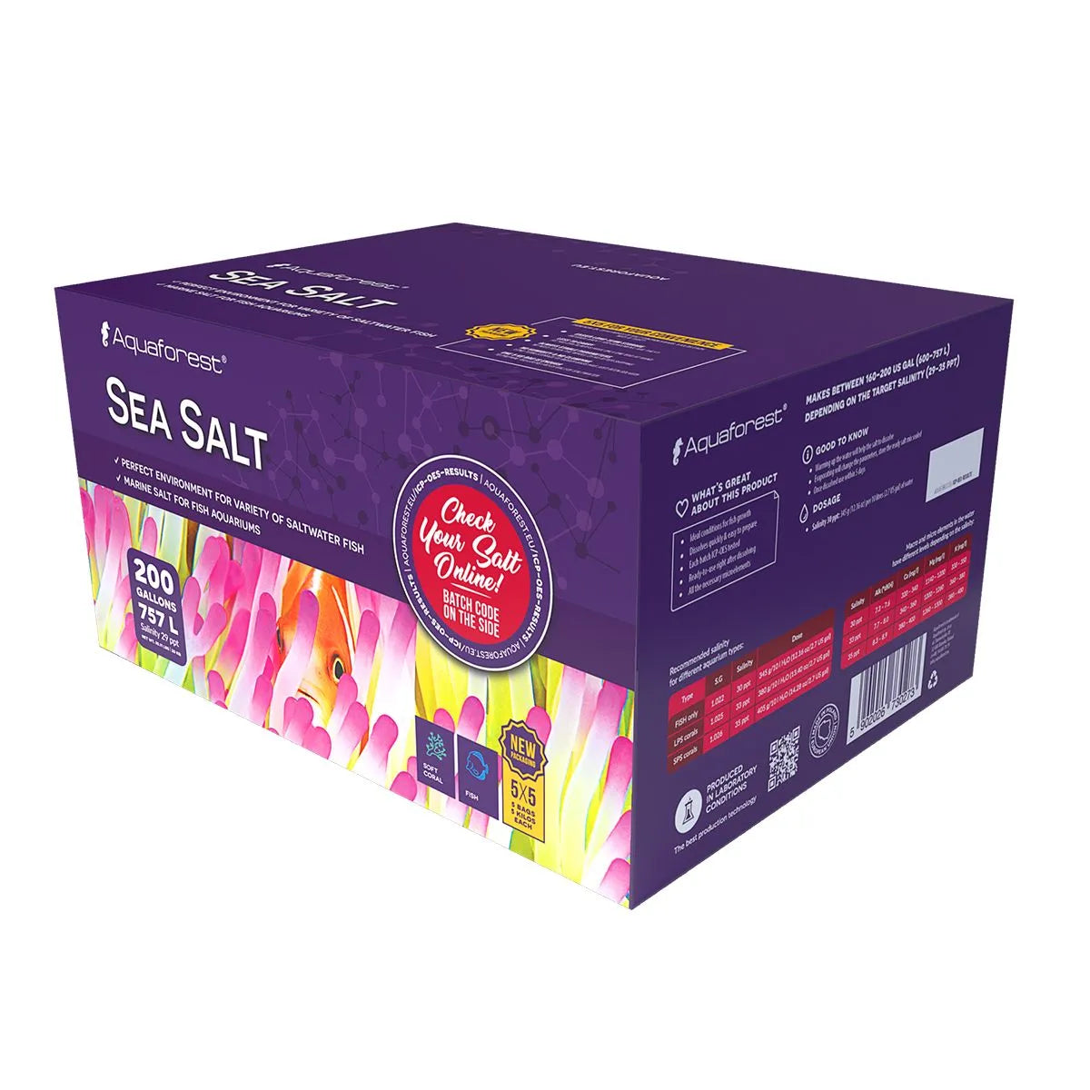 Aquaforest Sea Salt 25kg Box (5 x 5kg) - 200 gal