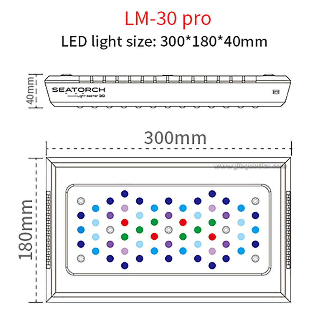 SeaTorch LM-30 Pro LED Reef Aquarium Light - features and specifications 1