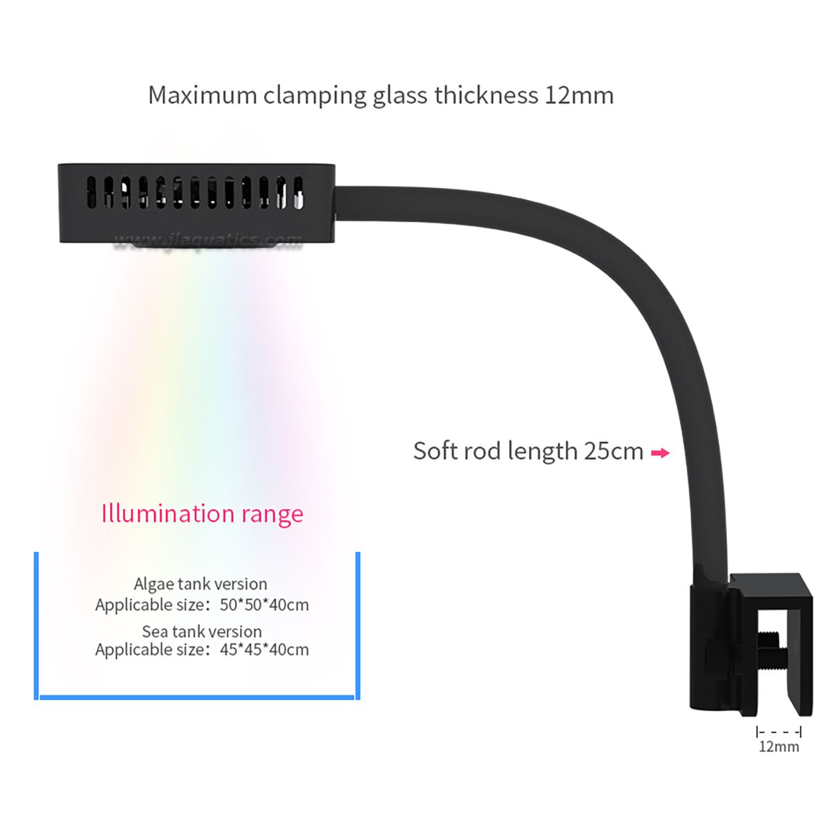 SeaTorch MC95 White Mini LED Aquarium Light - features and specifications 2