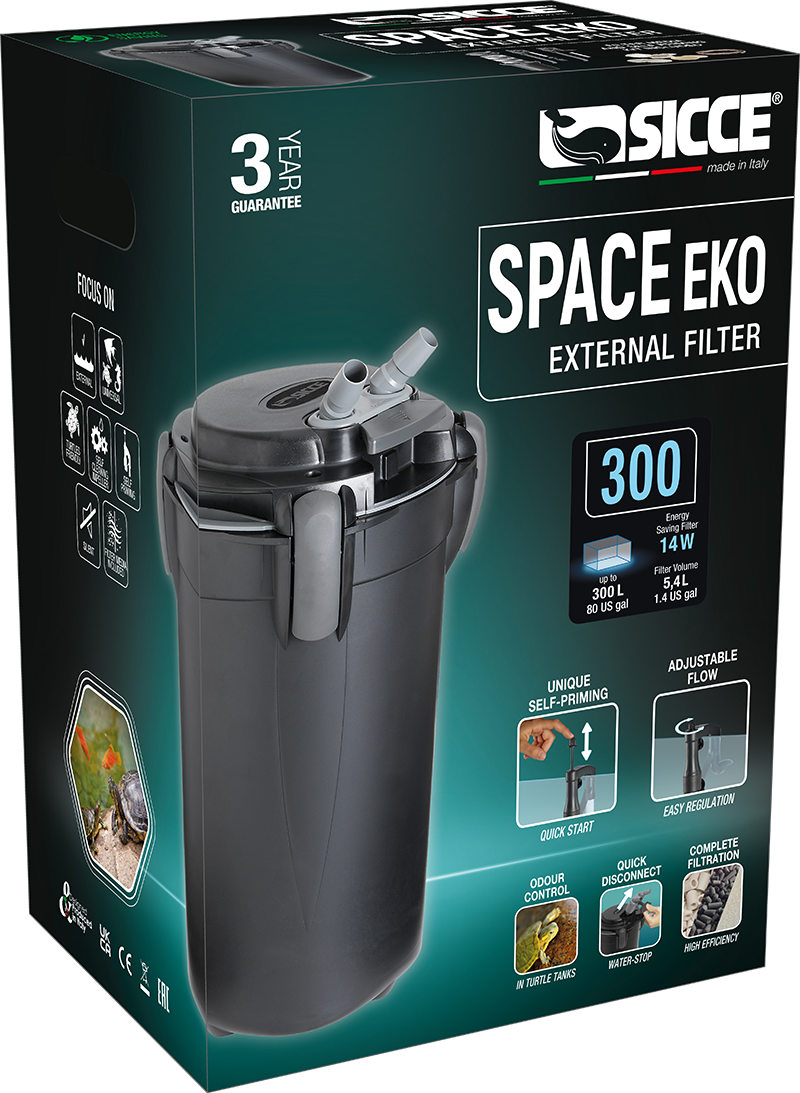 Sicce Space EKO 300 Canister Filter - 240gph