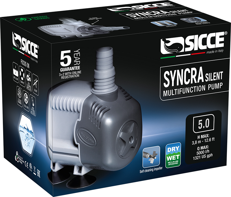 Sicce Syncra Silent 5.0 Pump - 1221 GPH