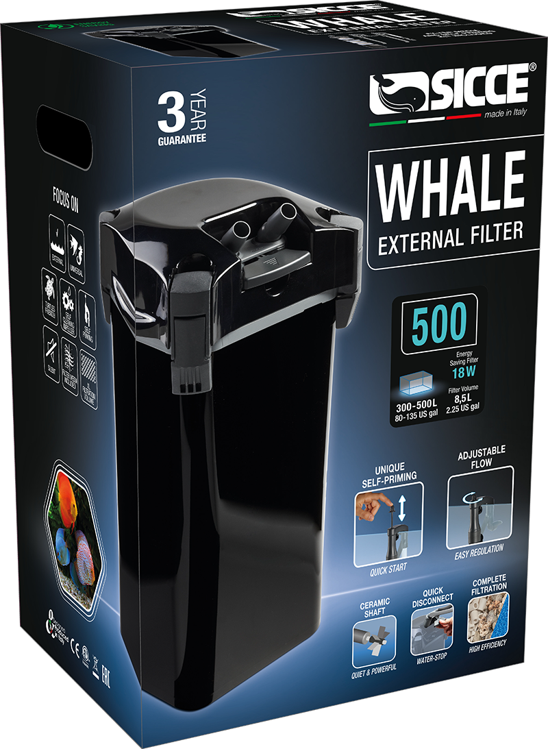 Sicce WHALE 500 Canister Filter - 390gph