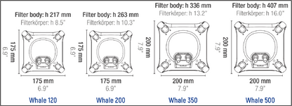 Sicce WHALE 500 Canister Filter - 390gph