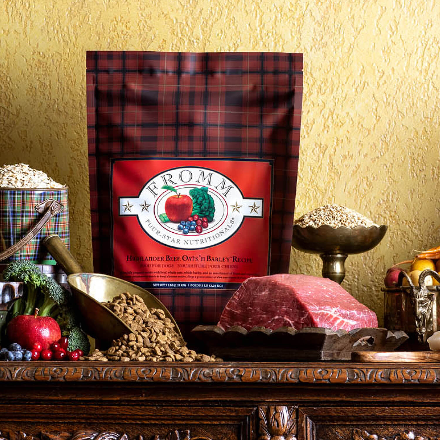 Fromm Four Star Nutritionals Highlander Beef, Oats, 'n Barley Recipe Dry Dog Food - 5.4kg