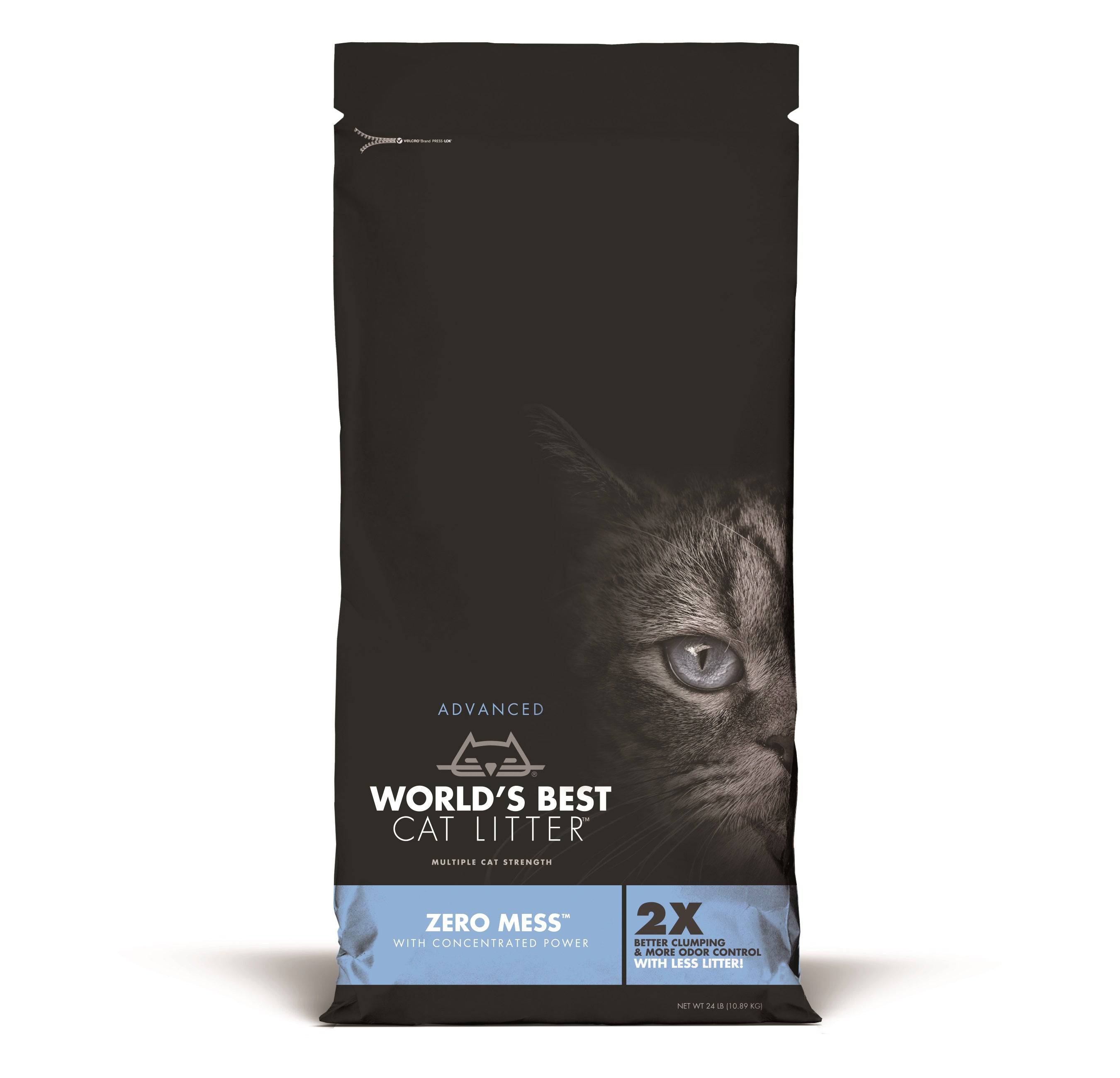 World's Best Cat Litter Zero Mess Unscented Clumping - 24lb - The Pet Source