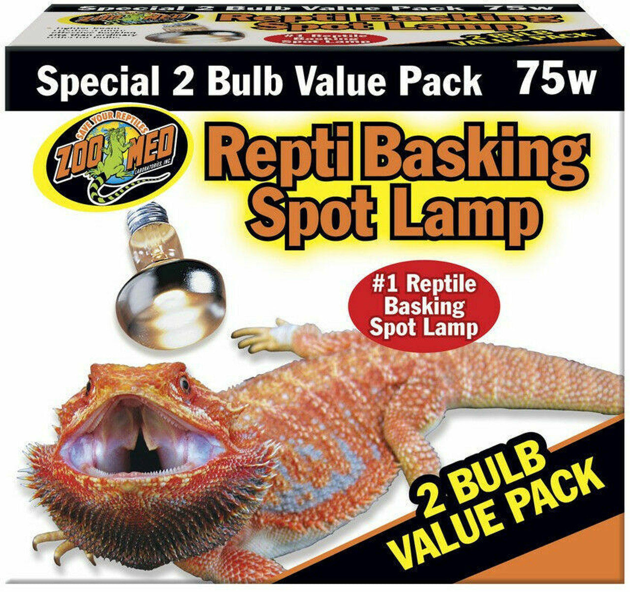 Zoo Med Repti Basking Spot Lamp 2 Bulb Value Pack - 75w