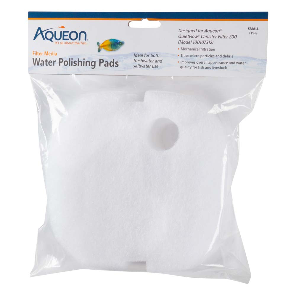 Aqueon QuietFlow Canister 200 Water Polishing Pads White Small 2pk