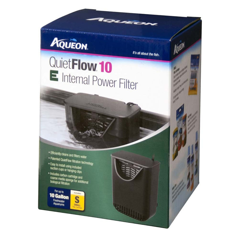Aqueon QuietFlow 10 E Internal Power Filter 10gal Small