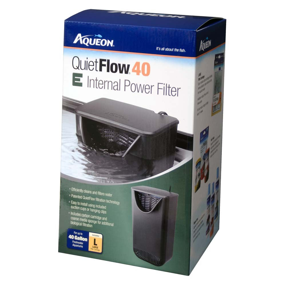 Aqueon QuietFlow 40 E Internal Power Filter 40gal Large