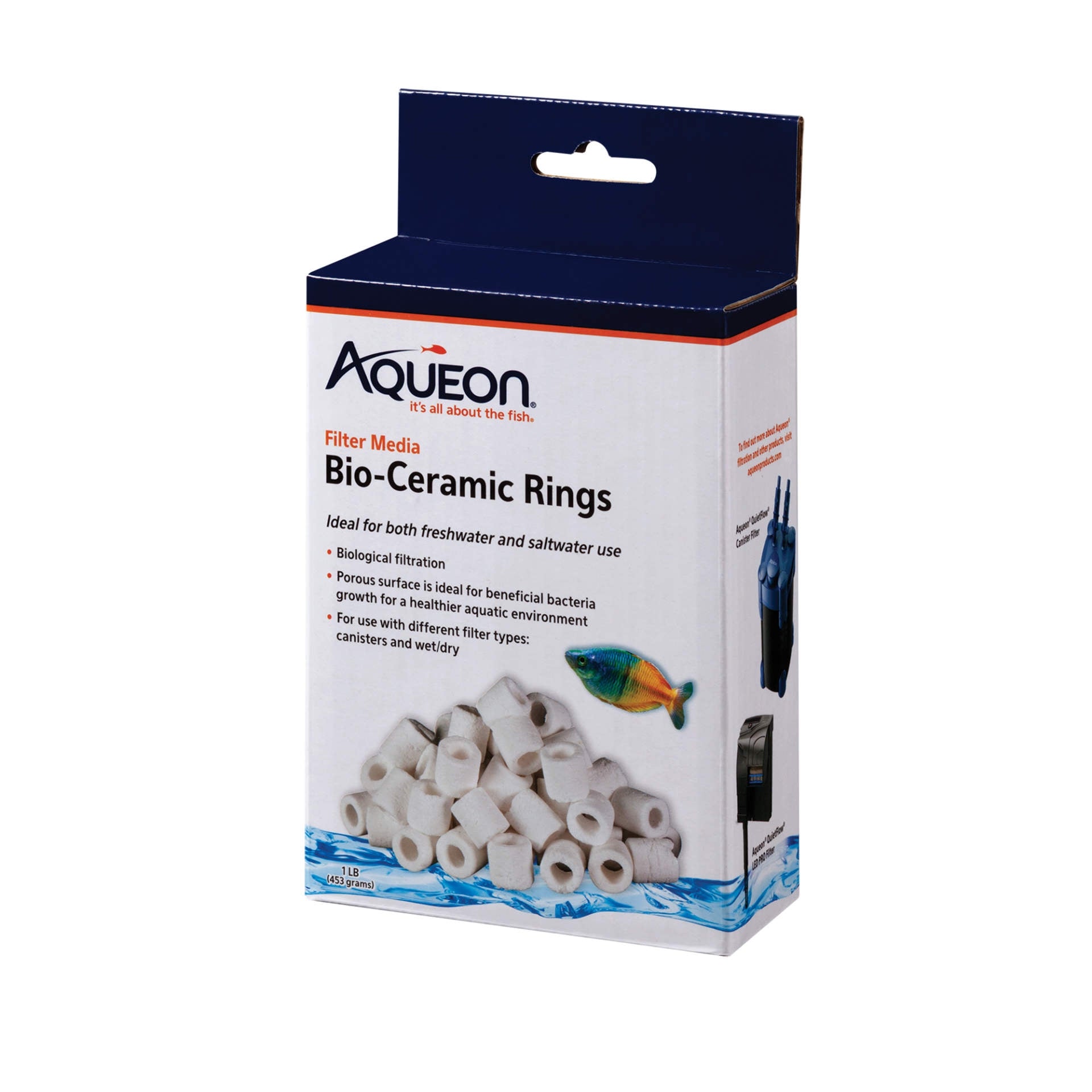 Aqueon Bio-Ceramic Ring Filter Media 1lb