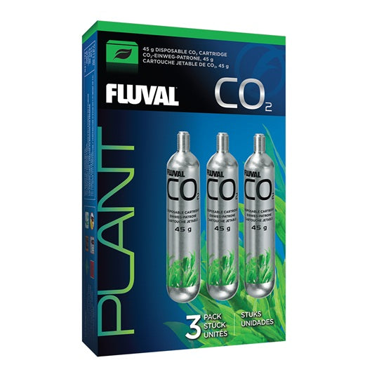 Fluval Pressurized 45 g CO2 Disposable Cartridge- 3 Pack