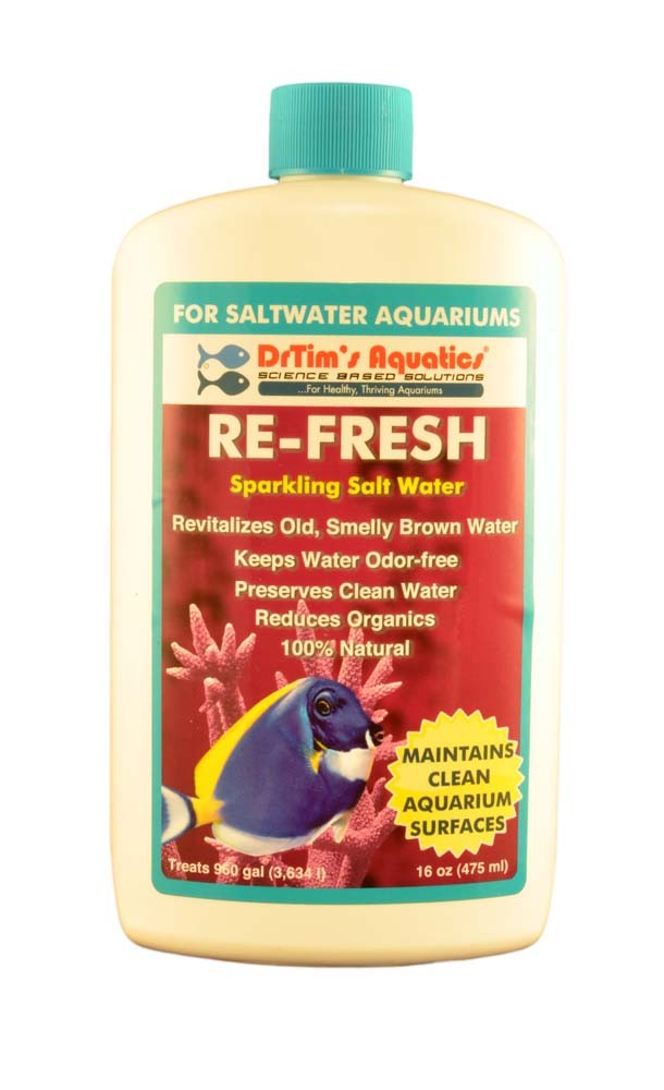 DrTim’s Aquatics Re-Fresh for Clean Surfaces & Water for Saltwater 16oz