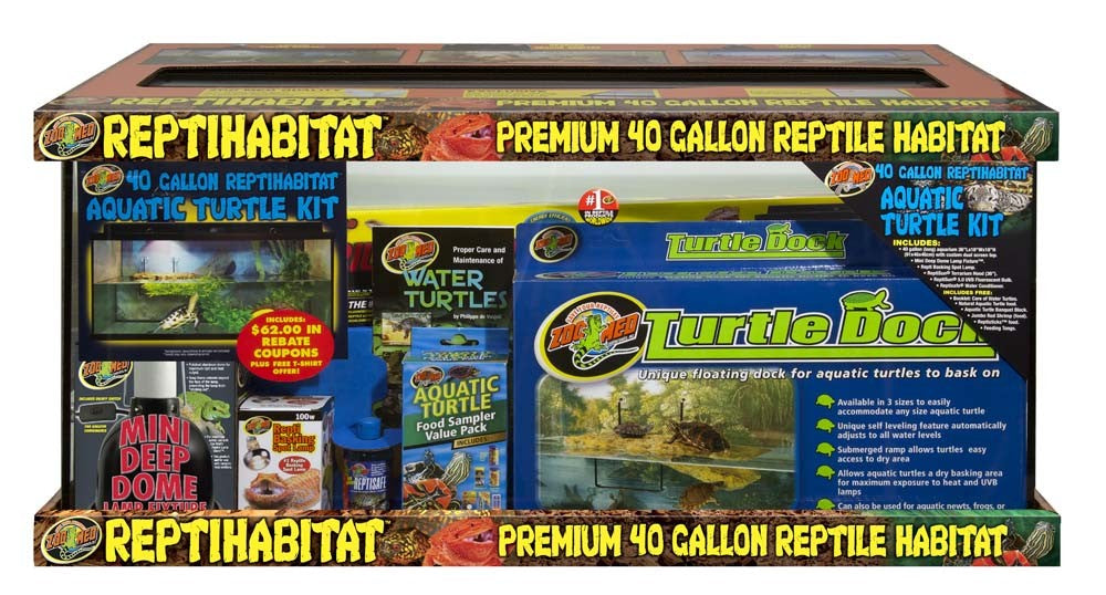 Zoo Med 40 Gallon ReptiHabitat Aquatic Turtle Kit