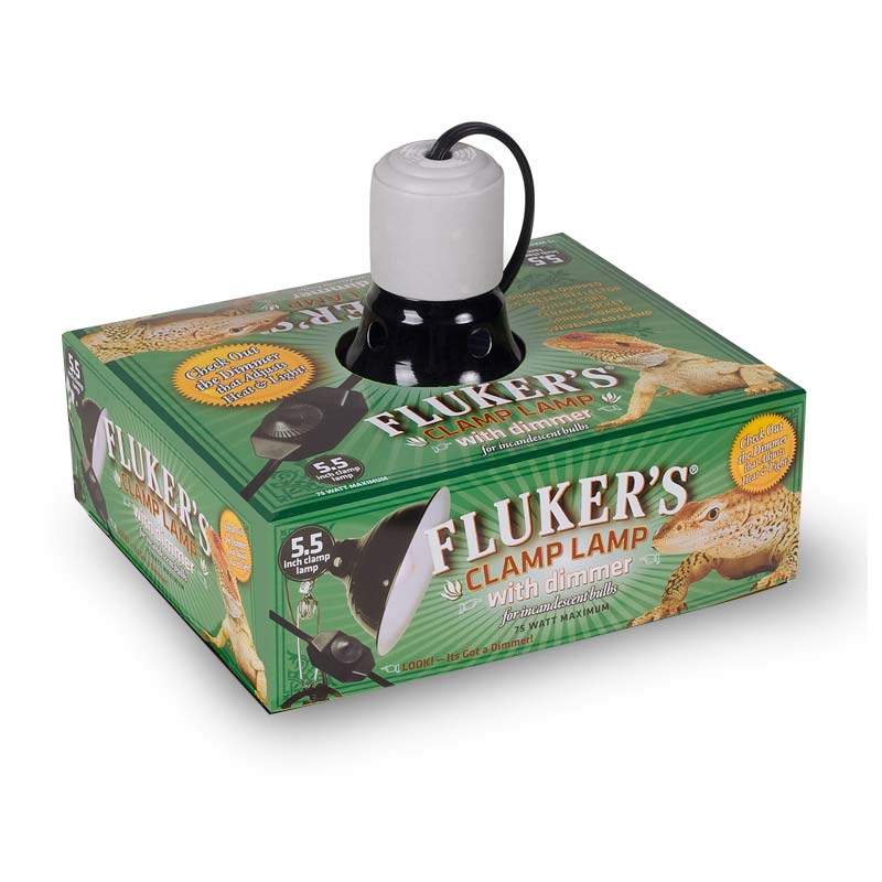 Fluker's Repta-Clamp Lamp Ceramic w- Dimmer Switch - 5.5 Inch