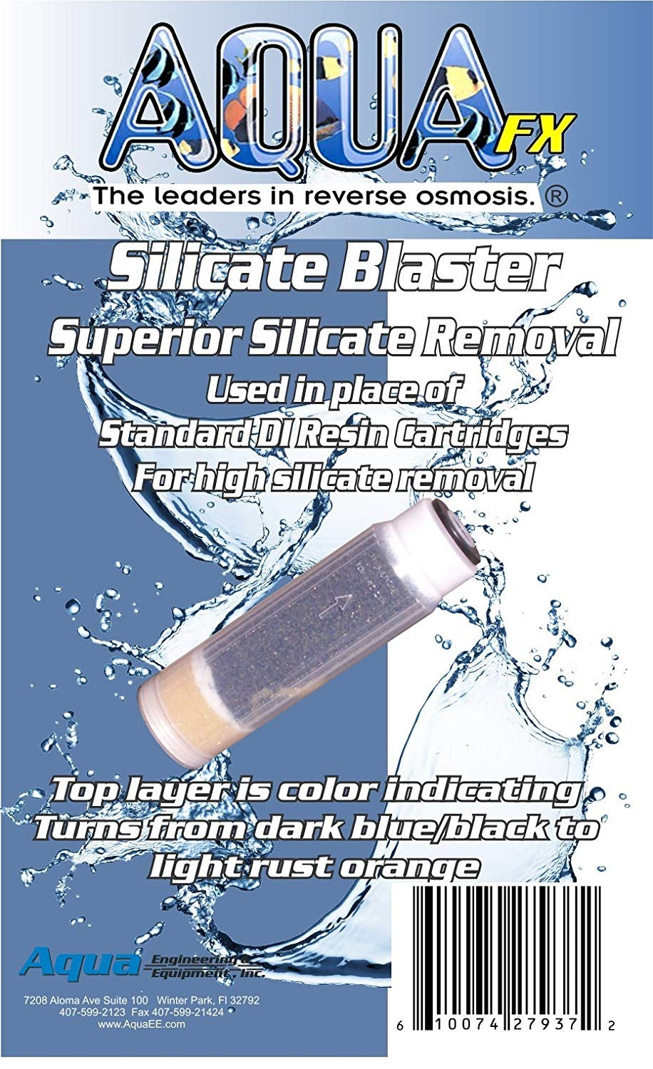 AquaFX Silicate Blaster DI Filter Cartridge - 10 Inch