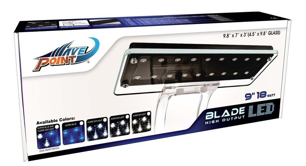 Wave Point Blade High Output Super Blue & 10000k Daylight Fixture - 9 in